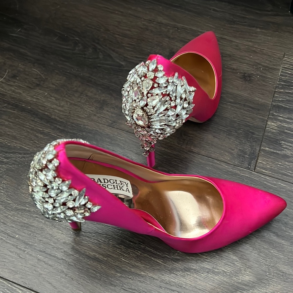 Badgley Mischka rhinestone pumps